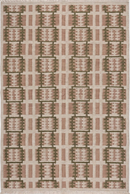 Sage & Earth Stairway Vertical Grid Pattern Area Rug