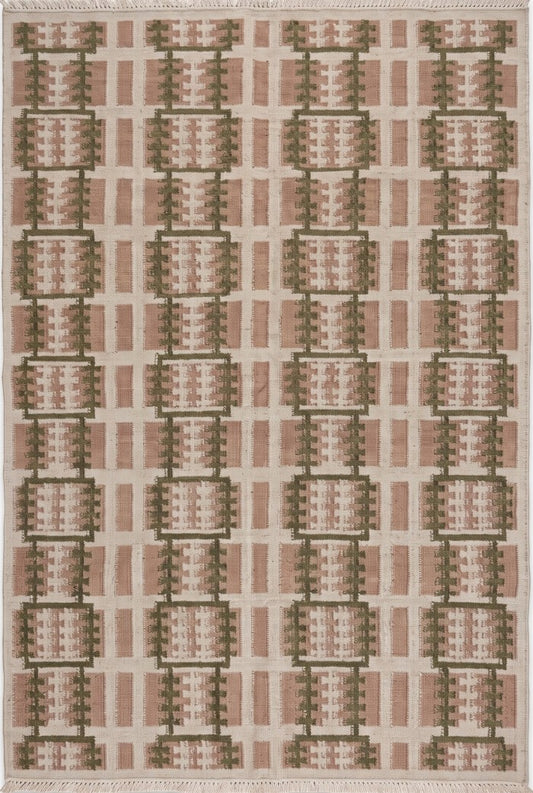 Sage & Earth Stairway Vertical Grid Pattern Area Rug