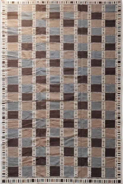 Earthy Checkered Horizon Living Room Decor rug