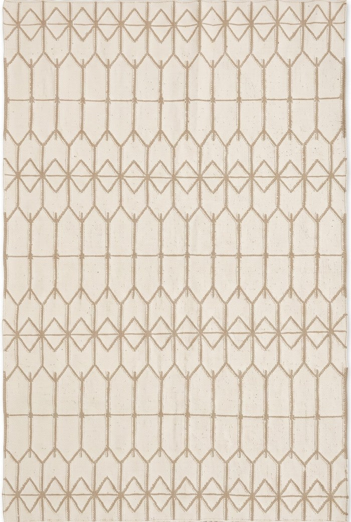 Morden Sahara Linear Mesh Cotton Wool Dhurrie