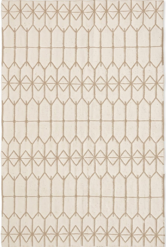 Morden Sahara Linear Mesh Cotton Wool Dhurrie