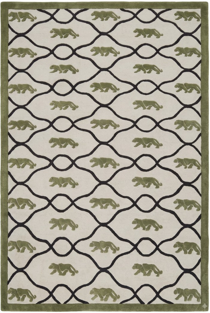 Olive Safari Lattice Abstract Lattice Carpet