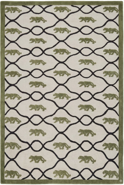 Olive Safari Lattice Abstract Lattice Carpet