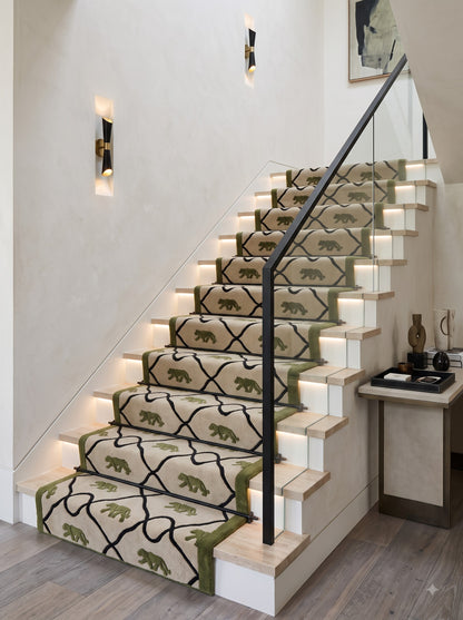 Olive Safari Lattice Abstract Lattice Carpet