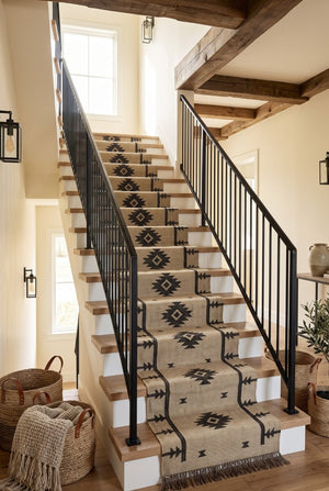 Handmade Wool Jute Kilim Black And Beige Color Runner Rug