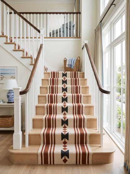 Southwestern Cotton Wool Runner Rug Handmade Flatweave Hallway Runner