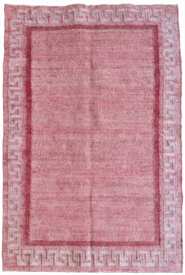 Modern Farmhouse Minimalist Red & Tan Reversible Carpet