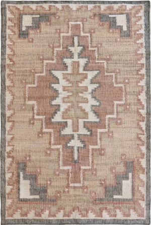 Hand-Woven Linked Circle Dhurrie Contemporary Cotton jute Kilim Floor Carpet