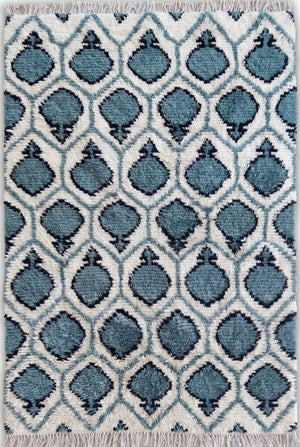 Modern Moroccan Trellis Wool Carpet