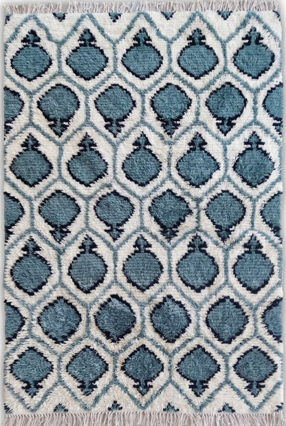 Modern Moroccan Trellis Wool Carpet