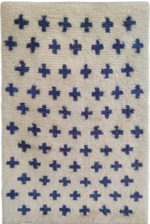 Nordic Minimalist Tribal Shag Hand-Woven Decorative Rug for Bedroom
