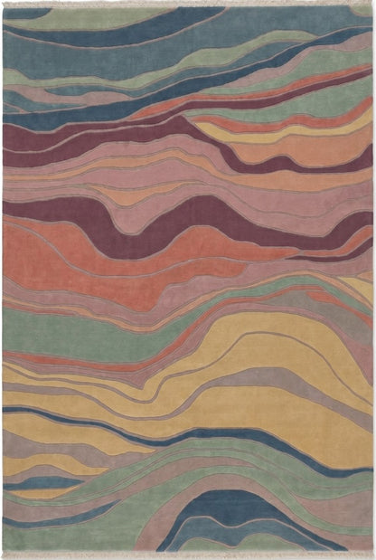 Fluid Undulating Soft and Luxurious Wool Textile for Bedroom carpet