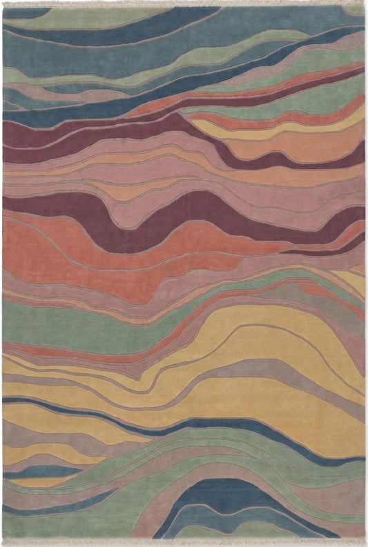Fluid Undulating Soft and Luxurious Wool Textile for Bedroom carpet