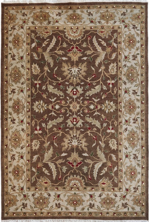 Royal Arabesque Earth Chocolate Brown Soumak Rug