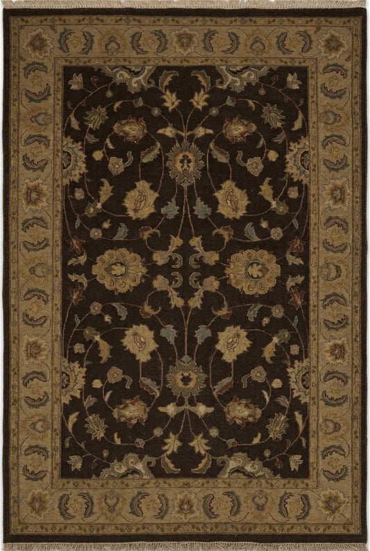 Tobacco & Gold Heritage Dark Brown Soumak Rug