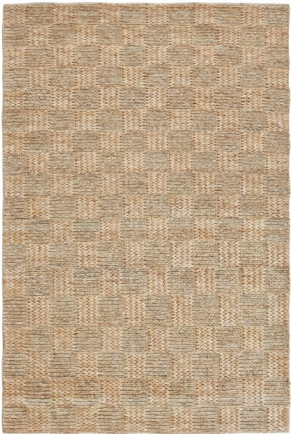 The Sandstone Checker Natural Jute Soumak Rug