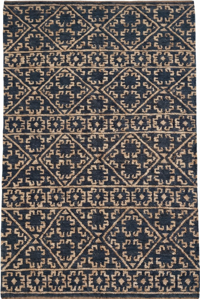 Cobalt Canyon Diamond Bespoke Mediterranean Soumak rug