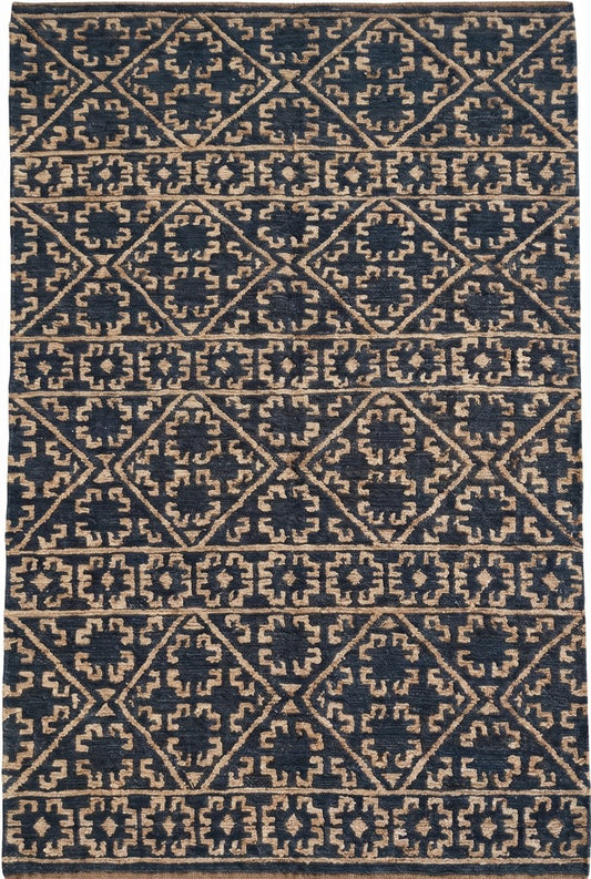 Cobalt Canyon Diamond Bespoke Mediterranean Soumak rug