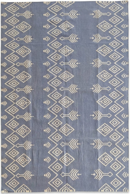 Modern Ikat Geometric Accent Carpet Scandi Boho Home Decor Rug