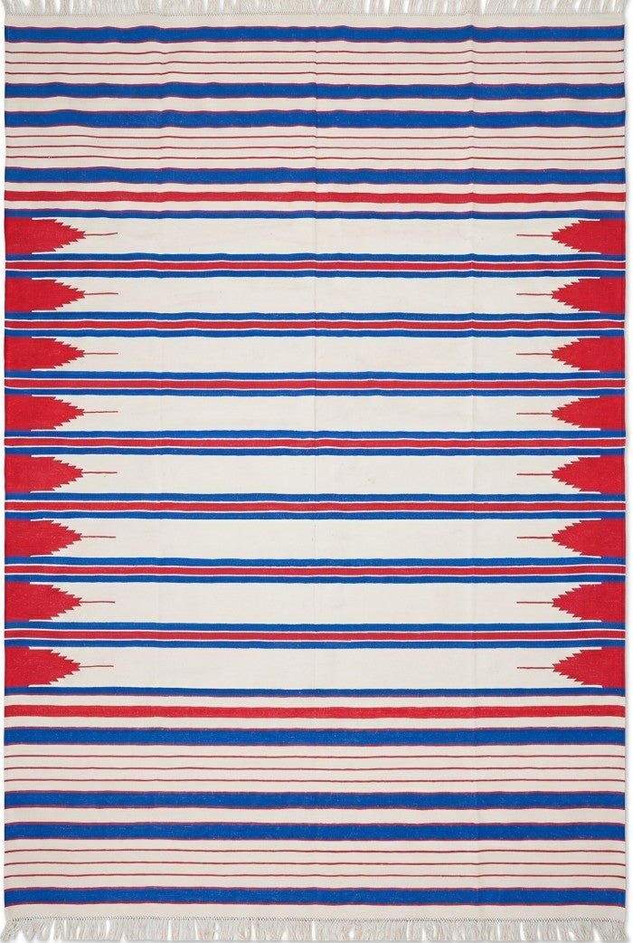 Horizontal Stripe Americana Floor Rug for Living Room Bedroom