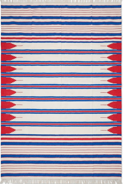 Horizontal Stripe Americana Floor Rug for Living Room Bedroom