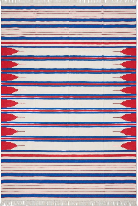 Horizontal Stripe Americana Floor Rug for Living Room Bedroom