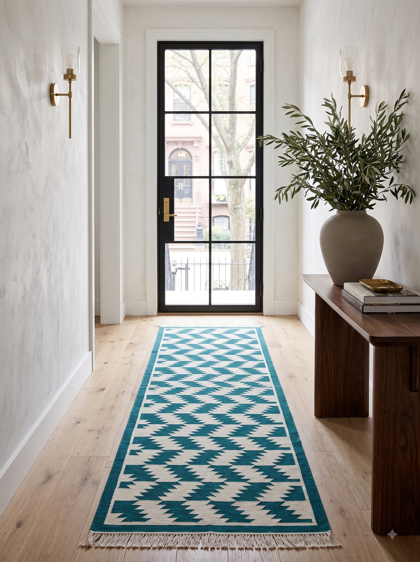 Geometric Design Runner Rug  Kitchen Runner Rug
