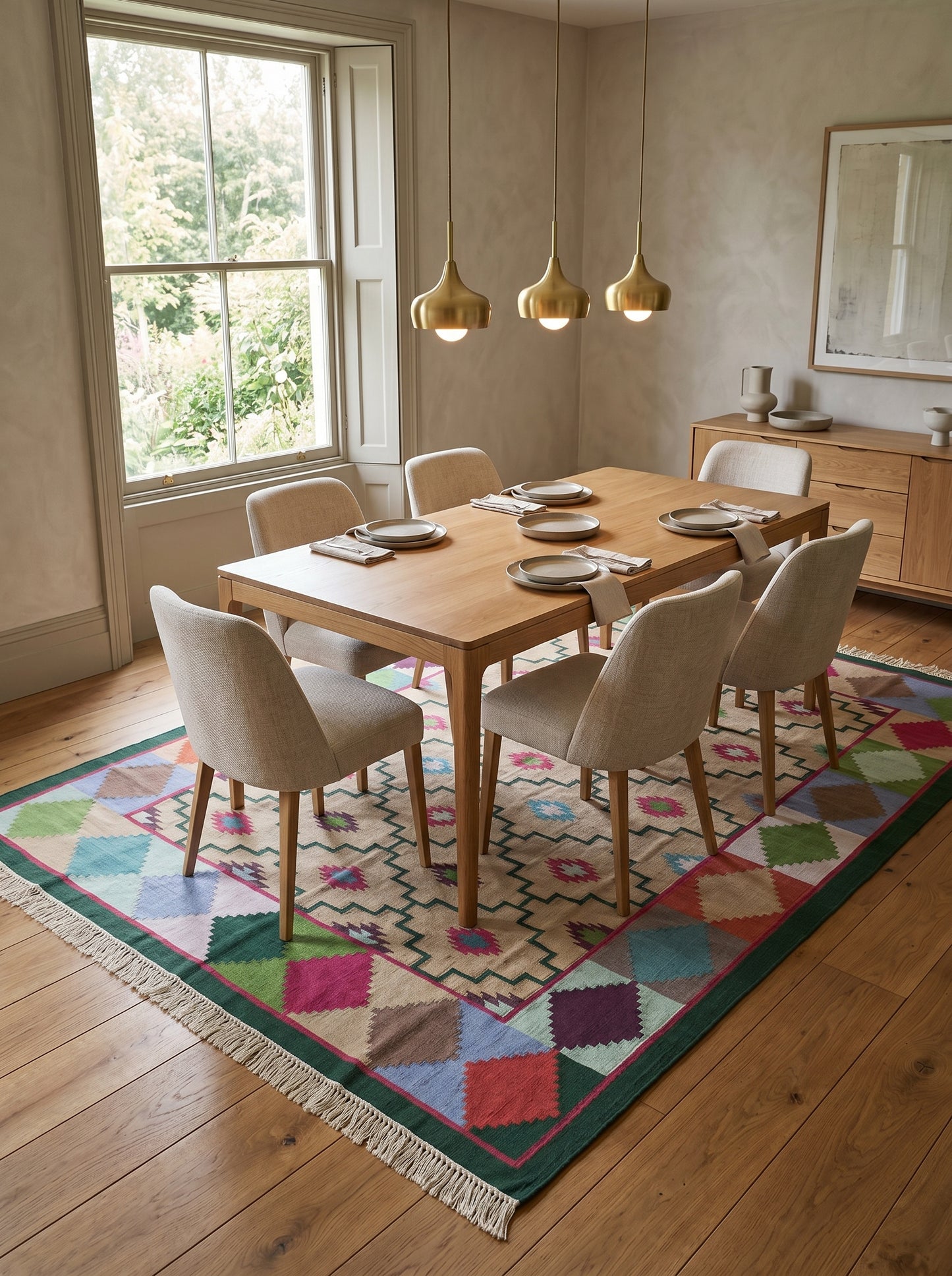 Anatolia Diamond Custom Size Boho Living Room Rug