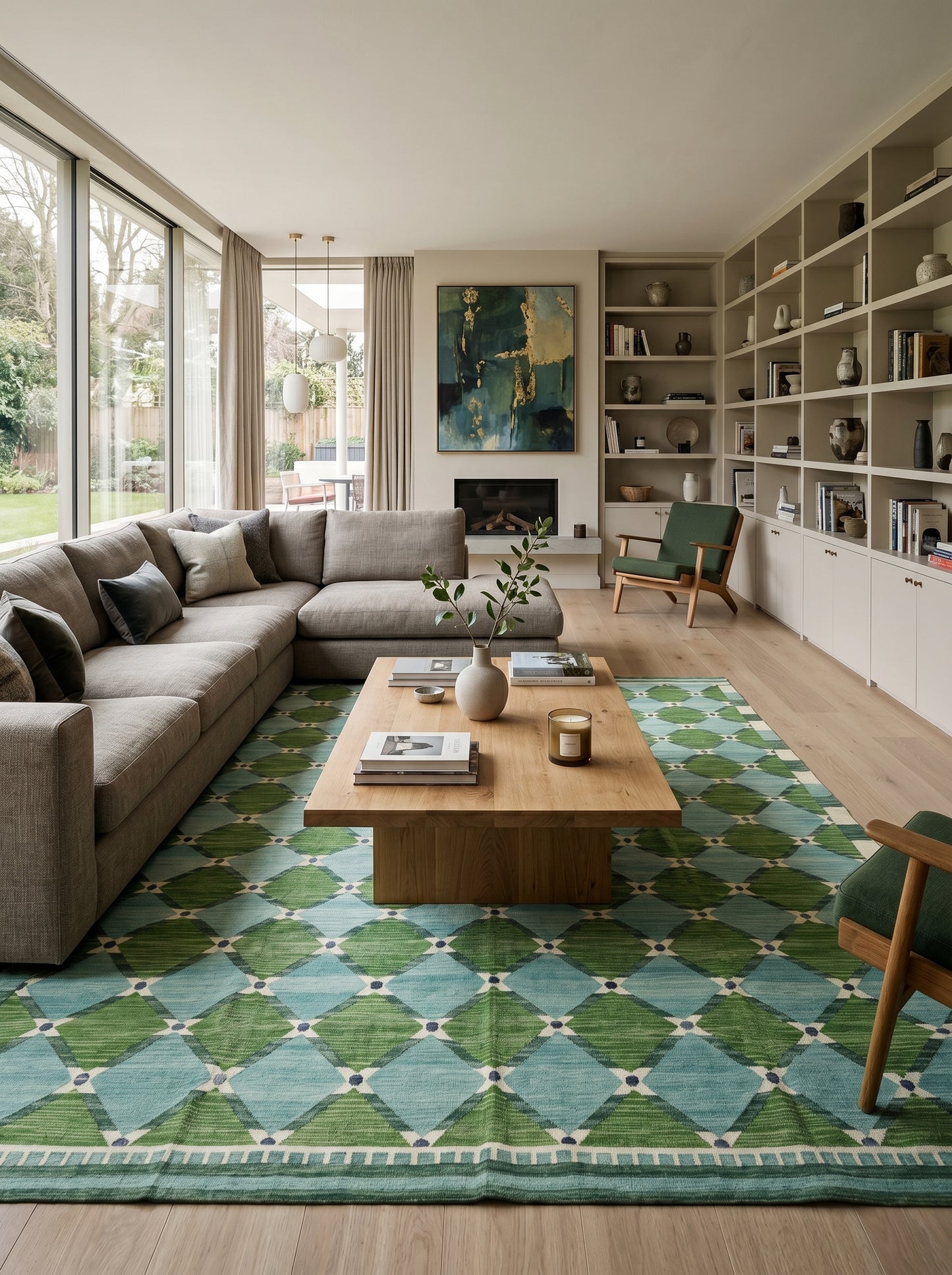 Caspian Harlequin Caspian Handwoven Cotton Dhurrie Rug