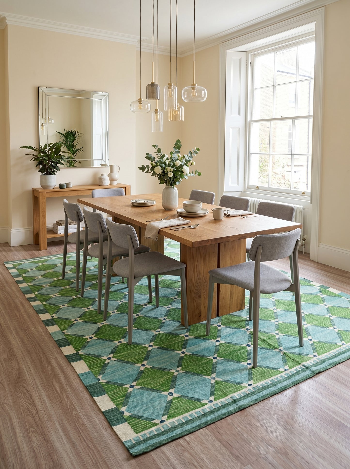 Caspian Harlequin Caspian Handwoven Cotton Dhurrie Rug