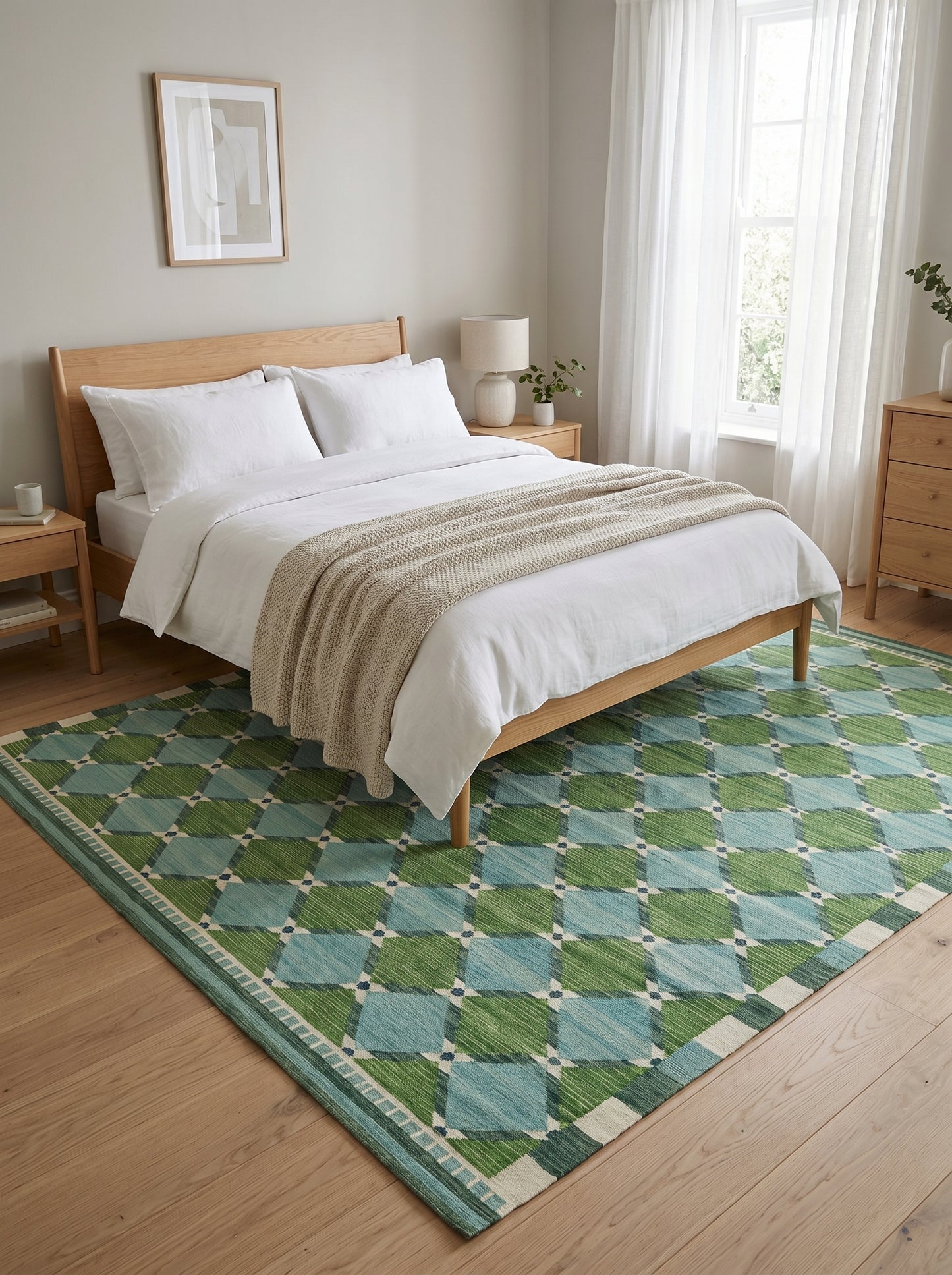 Caspian Harlequin Caspian Handwoven Cotton Dhurrie Rug