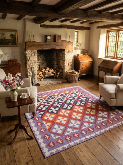 Sunset Ombre Tribal Cross Pattern Area Rug for Living Room Rug