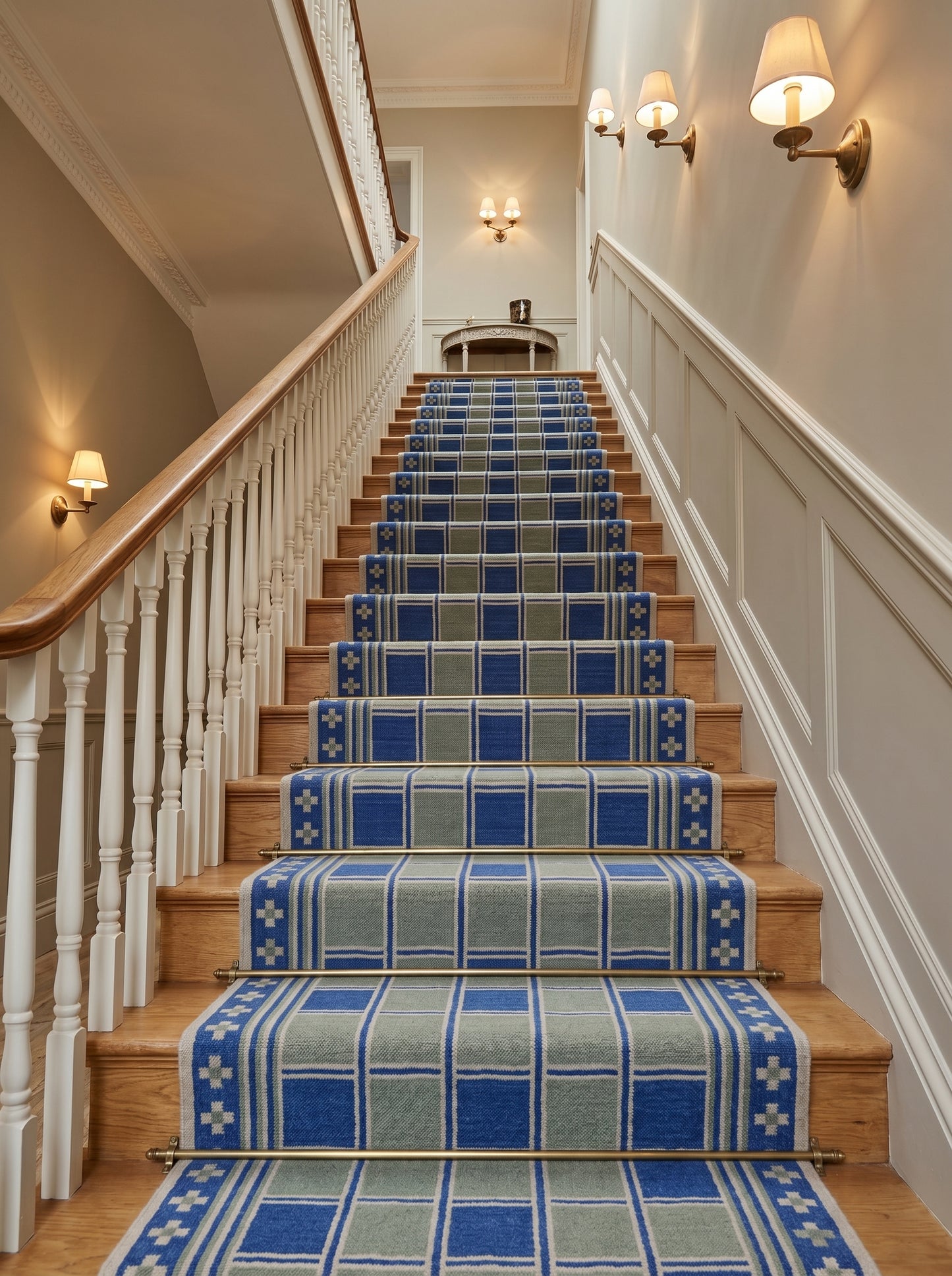 Nomad Block Pattern Geometric Wool Cotton Dhurrie Rug