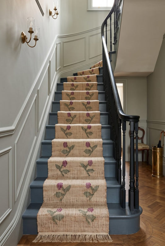 Handwoven Jute Runner Rug Kilim Tribal Stair Rug