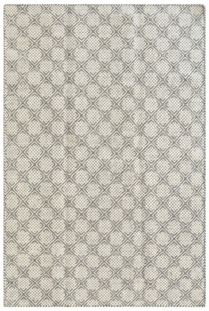 Traditional Diamond Lattice Design, Textured Check Wool Carpet