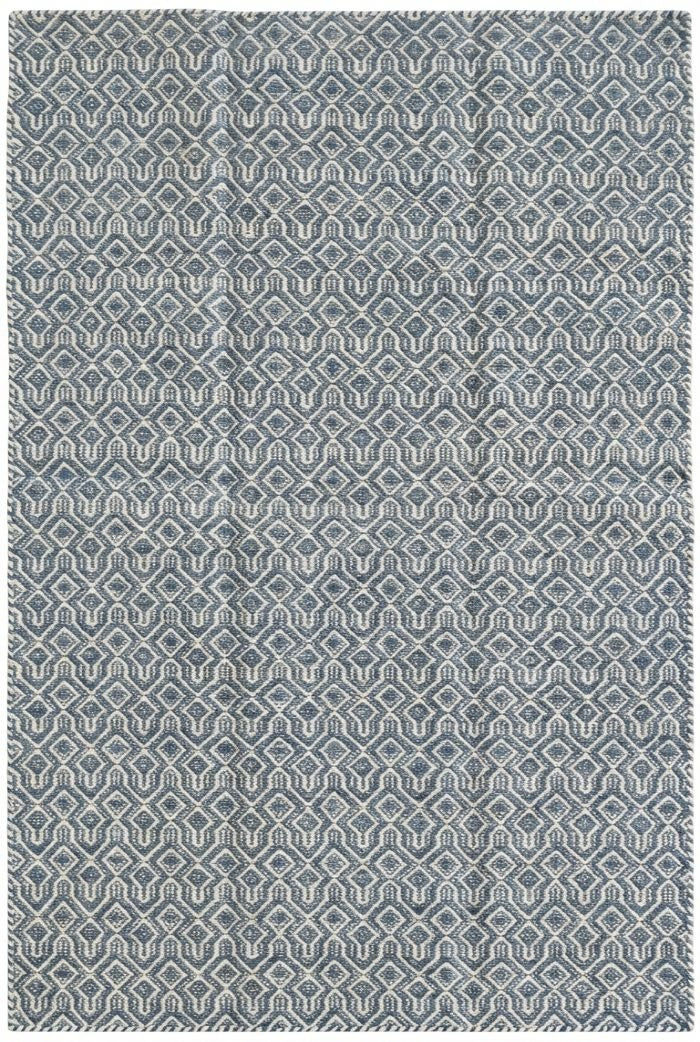 Premium Wool Handloom Carpet with Interlocking Geometric Weave Rug