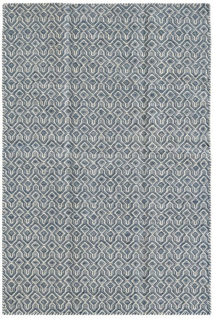 Premium Wool Handloom Carpet with Interlocking Geometric Weave Rug