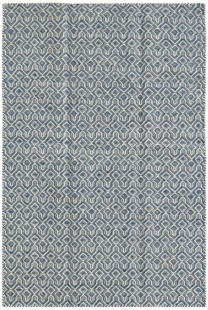 Premium Wool Handloom Carpet with Interlocking Geometric Weave Rug