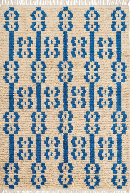 Tribal Pattern Moroccan Wool Rug