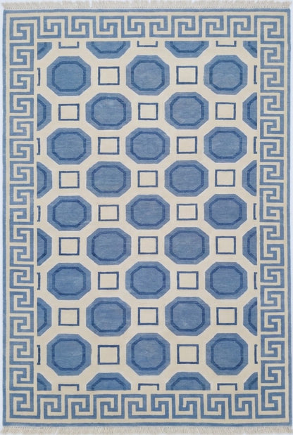 Metropolis Octagon Hand-Knotted Wool Contemporary Geometric Rug