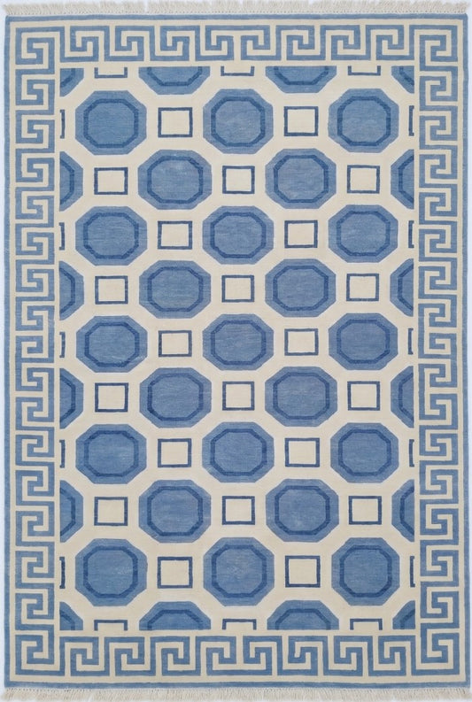 Metropolis Octagon Hand-Knotted Wool Contemporary Geometric Rug