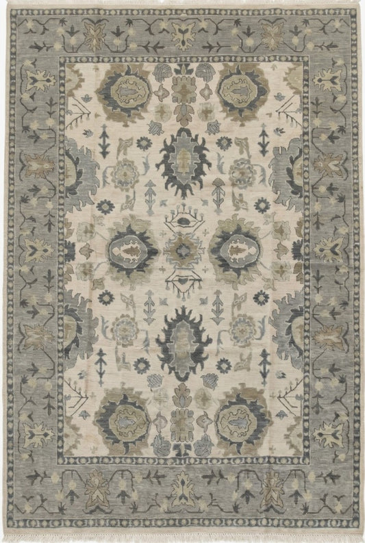 Urban Flora Neutral home decor Oushak Rug