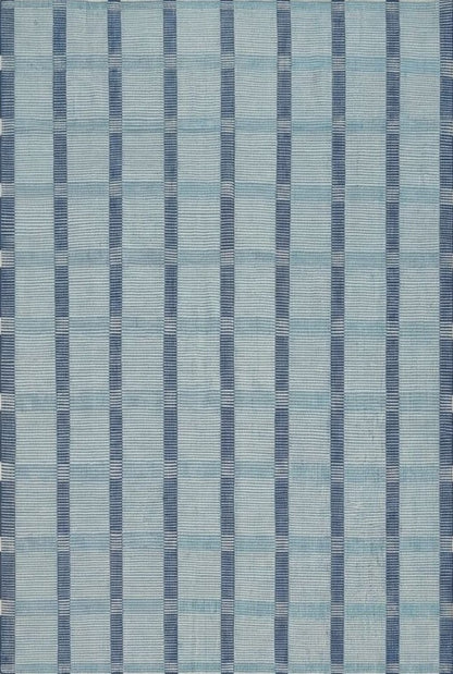 Traditional Indigo Striped Hand-Loomed Area Rug