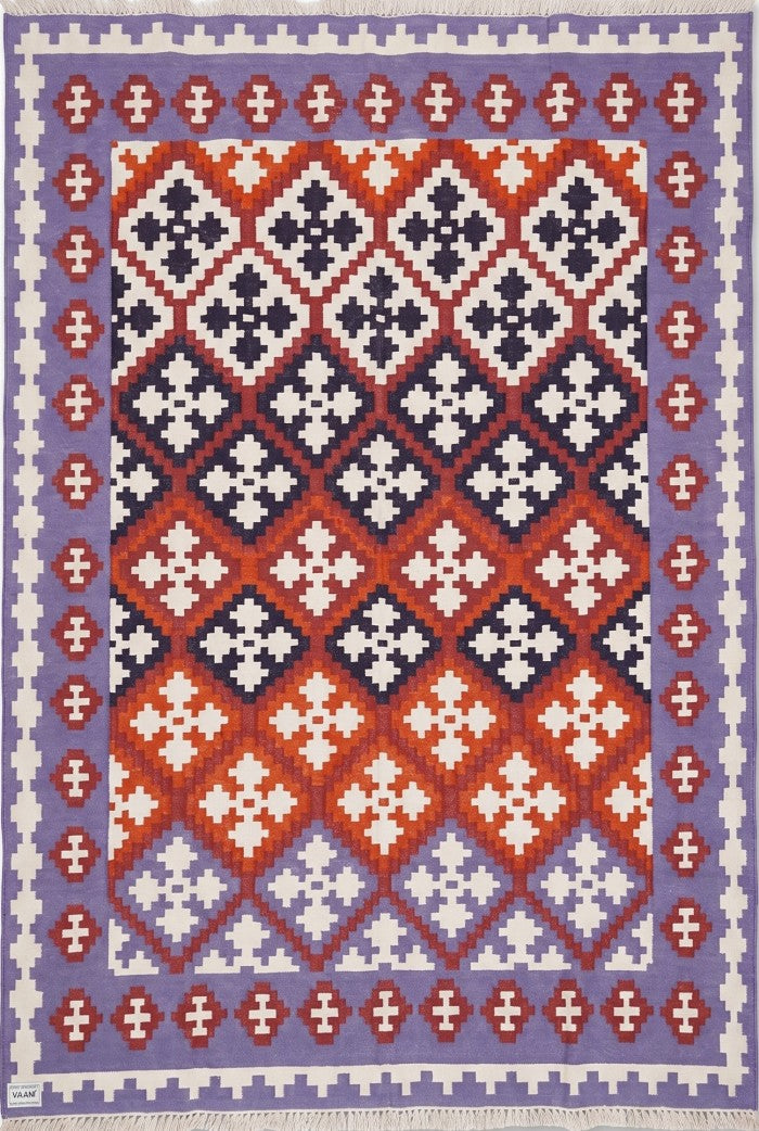 Sunset Ombre Tribal Cross Pattern Area Rug for Living Room Rug