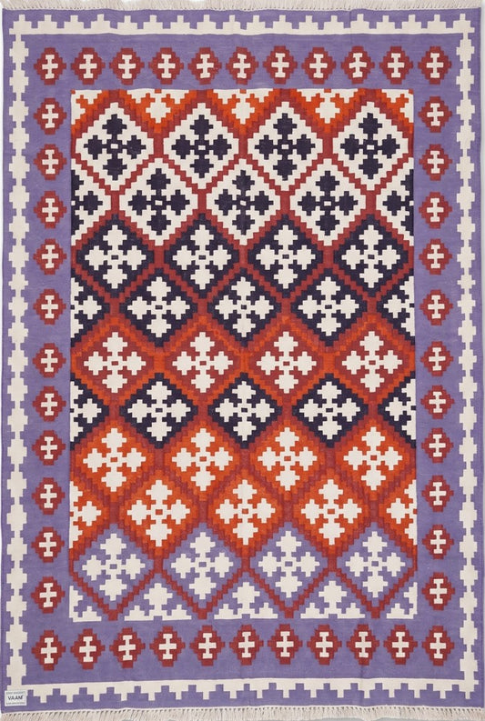 Sunset Ombre Tribal Cross Pattern Area Rug for Living Room Rug