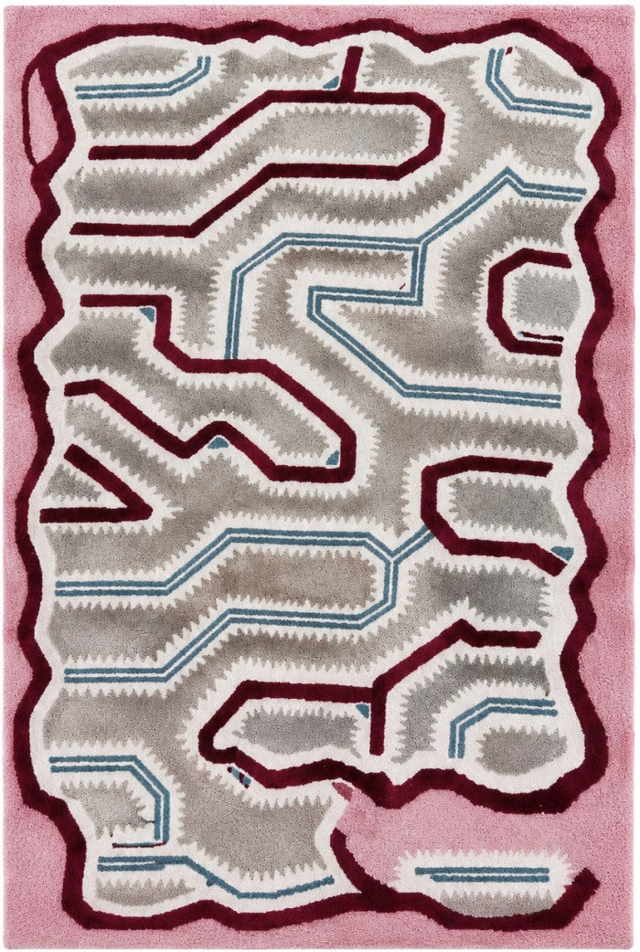Postmodern Abstract Wool Tufted Area Rug