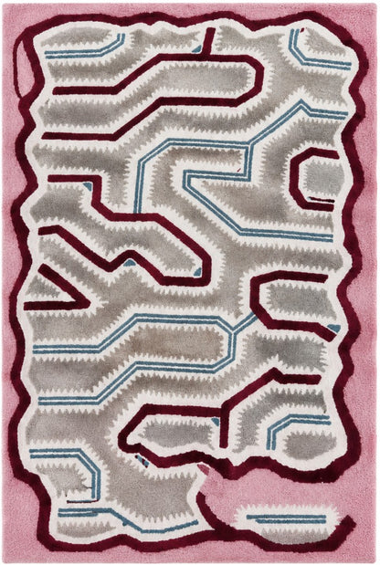 Postmodern Abstract Wool Tufted Area Rug