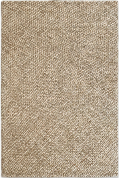 Organic Tan Herringbone Pattern Thick Jute Soumak Rug