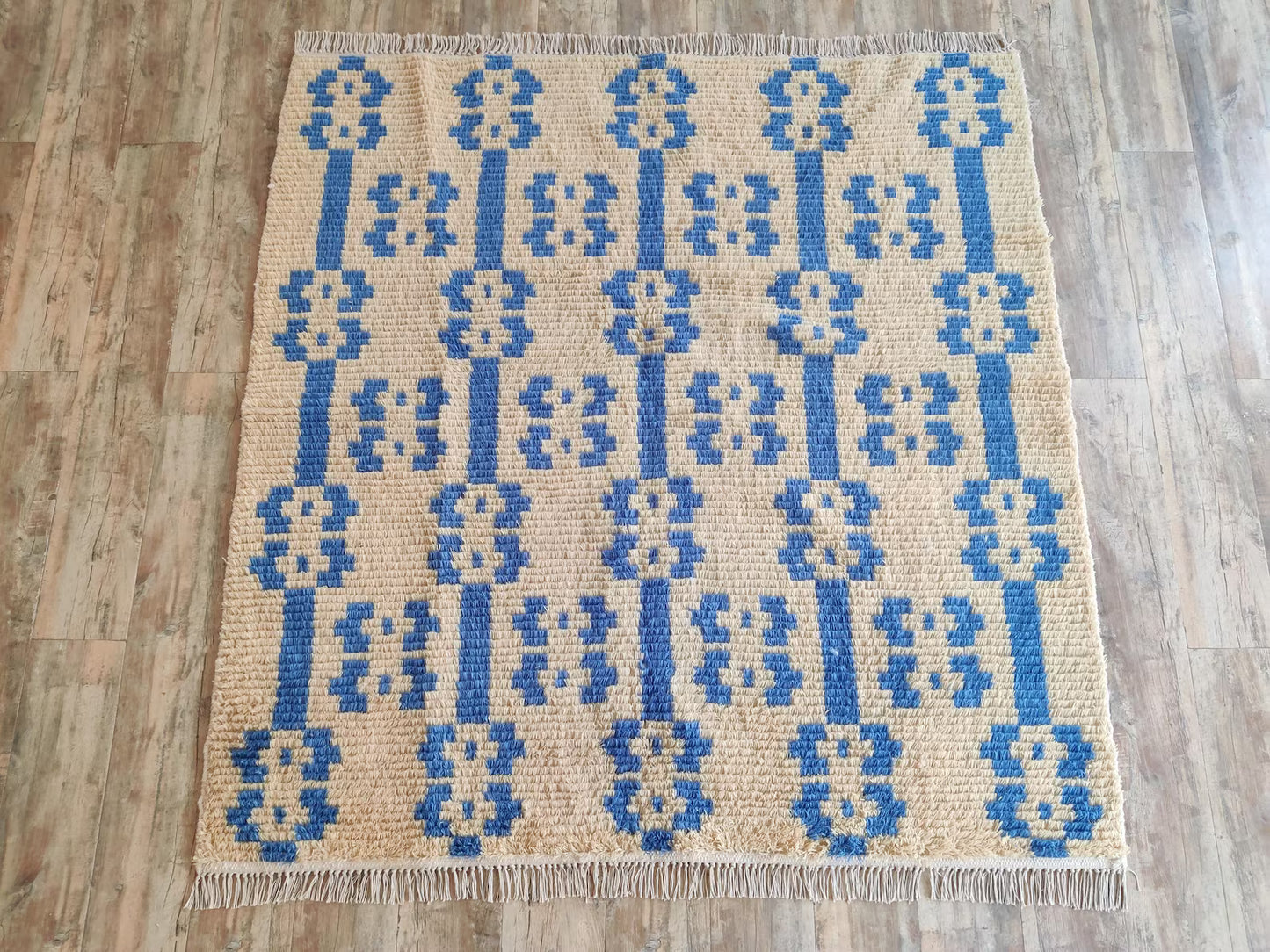 Tribal Pattern Moroccan Wool Rug