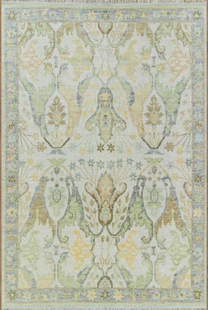 Sage Meadow Azure Oushak US UK Interior Decor